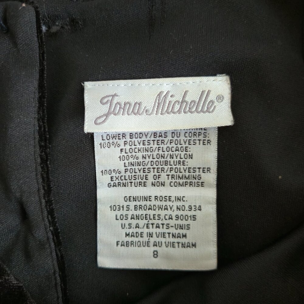 Jona Michelle Girls' Special Occasion Dress Black and White | Size 8 - Picture 3 of 9
